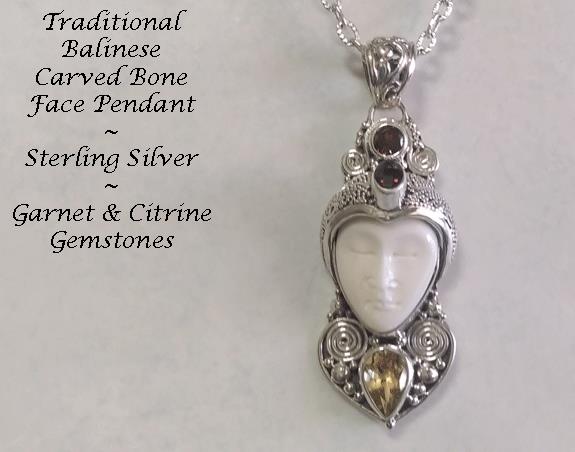 Goddess Jewelry Pendant with Citrine and Garnet Gemstones - Click Image to Close
